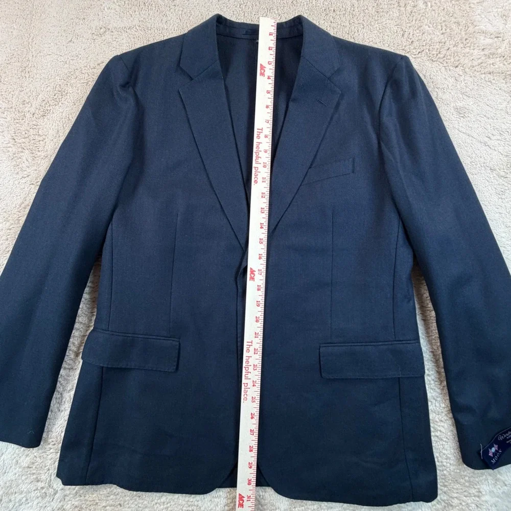 J.Crew Mens 44R Ludlow Blazer Navy Blue Moon England Wool Cotton BH230